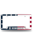 Main image for Indiana Hoosiers Flag All Over Chrome License Plate Frame - Silver