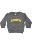 Main image for Toddler Iowa Hawkeyes Black Little King Knobby Arch Long Sleeve Crew Sweatshirt