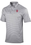 Main image for Mens Indiana Hoosiers Grey Columbia Heat Seal Golden Hills Short Sleeve Polo Shirt