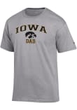 Main image for Iowa Hawkeyes Grey Champion Arch Logo Dad Jersey Short Sleeve T Shirt