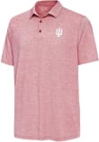Main image for Mens Indiana Hoosiers Red Antigua Distressed Stripe Short Sleeve Polo Shirt