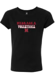 Main image for Girls Nebraska Cornhuskers Black Summit Sportswear Volleyball Bubble Script Short Sleeve T-Shirt