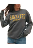 Main image for Womens Iowa Hawkeyes Dark Grey Gameday Social Tebow Crew Sweatshirt