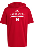 Main image for Nebraska Cornhuskers Red Adidas D4T Short Sleeve Hoods