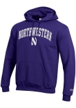 Main image for Mens Northwestern Wildcats Purple Champion Arched Name Hooded Sweatshirt