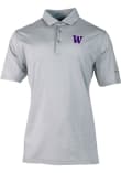 Main image for Mens Washington Huskies Grey Columbia Heat Seal Double Hit Short Sleeve Polo Shirt