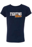 Main image for Girls Illinois Fighting Illini Navy Blue Summit Sportswear Embellished Logo Short Sleeve Fashion T..