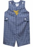 Main image for Toddler West Virginia Mountaineers Navy Blue Vive La Fete Gingham Overalls