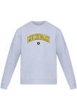 Main image for Mens Michigan Wolverines Silver lululemon Steady State Crew Crew Sweatshrt