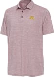 Main image for Mens Minnesota Golden Gophers Maroon Antigua Distressed Stripe Short Sleeve Polo Shirt