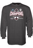 Main image for Mens Indiana Hoosiers Charcoal Blue 84 2025 Big Ten Football Champions Tee