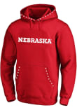 Main image for Mens Red Nebraska Cornhuskers Repeating Logo Tape Big and Tall Hooded Sweatshirt