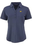 Main image for Womens Michigan Wolverines Blue Cutter and Buck Forge Eco Polo Short Sleeve Polo Shirt