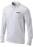 Main image for Mens Arizona Wildcats White Columbia Heat Seal Omni Wick Pin High Long Sleeve Polo Shirt