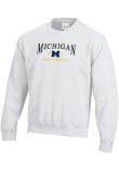 Main image for Mens White Michigan Wolverines Embroidered Crew Sweatshirt