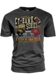 Main image for Iowa Hawkeyes Black Blue 84 Football Cy-Hawk Series vs Iowa State Cyclones Short Sleeve T Shirt