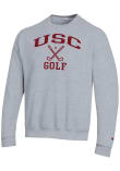 Main image for Mens USC Trojans Grey Champion Golf Icon Powerblend Crew Sweatshirt