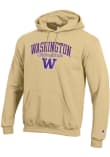 Main image for Mens Washington Huskies Gold Champion Grandma Script Powerblend Hooded Sweatshirt