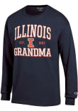 Main image for Mens Illinois Fighting Illini Navy Blue Champion Est. Date Grandma Jersey Tee