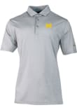 Main image for Mens Michigan Wolverines Grey Columbia Heat Seal Double Hit Short Sleeve Polo Shirt