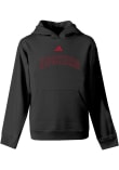 Main image for Youth Nebraska Cornhuskers Black Adidas Heat Seal Fleece Long Sleeve Hooded Sweatshirt