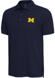 Main image for Mens Michigan Wolverines Navy Blue Antigua Nobel Short Sleeve Polo Shirt