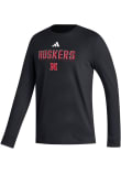 Main image for Mens Nebraska Cornhuskers Black Adidas Heat Seal Fresh Tee