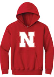 Main image for Youth Nebraska Cornhuskers Red Summit Sportswear Primary Team Logo Long Sleeve Hooded Sweatshirt