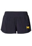 Main image for Womens Michigan Wolverines Black lululemon Hotty Hot 2.5" Lined Shorts