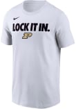 Main image for Purdue Boilermakers White Nike Basketball Postseason Bench Short Sleeve T Shirt