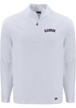 Main image for Mens Kansas Jayhawks White Cutter and Buck Prospect Confidence Qtr Zip Pullover