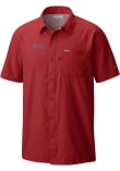 Main image for Mens Arizona Wildcats Red Columbia Heat Seal Slack Tide Camp Short Sleeve Dress Shirt