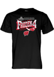 Main image for Wisconsin Badgers Black Blue 84 2026 Men's Ice Hockey Frozen Four Bound Short Sleeve T Shirt