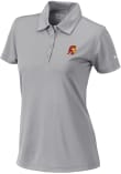 Main image for Womens USC Trojans Grey Columbia Heat Seal Birdie Short Sleeve Polo Shirt