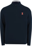 Main image for Mens Navy Blue Illinois Fighting Illini Spring Qtr Zip Pullover