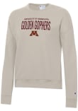 Main image for Womens Minnesota Golden Gophers Sand Champion Stacked Powerblend Crew Sweatshirt