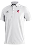 Main image for Mens Indiana Hoosiers White Adidas Heat Seal Stadium Coaches Short Sleeve Polo Shirt