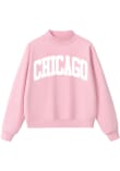Main image for Summit Sportswear Chicago Womens Pink Mockneck Crew Sweatshirt