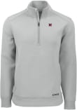 Main image for Mens Miami RedHawks Ash Cutter and Buck Roam Qtr Zip Pullover