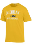 Main image for Michigan Wolverines Yellow Champion Big 10 Jersey Short Sleeve T Shirt