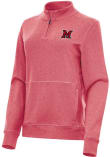 Main image for Womens Miami RedHawks Red Antigua Crush Qtr Zip