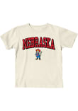 Main image for Youth Nebraska Cornhuskers Ivory Blue 84 Team Graphic Short Sleeve T-Shirt
