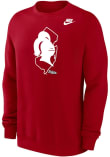 Main image for Mens Rutgers Scarlet Knights Red Nike Knight Outline Club Fleece Crew Sweatshirt