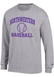 Main image for Mens Northwestern Wildcats Grey Champion Baseball Icon Jersey Tee