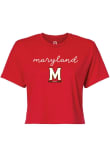 Main image for Maryland Terrapins Red Summit Sportswear Rhinestone Script Short Sleeve T-Shirt