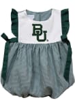 Main image for Baby Girls Baylor Bears Green Vive La Fete Gingham Bubble Short Sleeve Dress