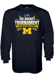 Main image for Mens Michigan Wolverines Navy Blue Blue 84 2026 Big Ten Hockey Championship Participant Tee