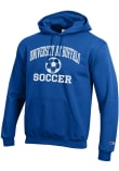 Main image for Mens Buffalo Bulls Blue Champion Soccer Powerblend Hooded Sweatshirt