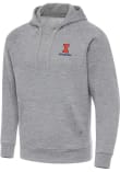 Main image for Mens Illinois Fighting Illini Grey Antigua Victory Grandma Hooded Sweatshirt