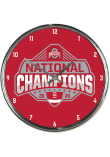 Main image for Red Ohio State Buckeyes 2024 Football National Champions Chrome Wall Clock